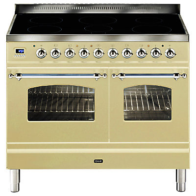 ILVE Milano Dual Fuel Induction Range Cooker Cream ILVE Milano Dual Fuel Induction Range Cooker Cream